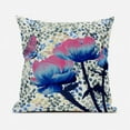 thumbnail image 6 of Three Roses with Butterfly Throw Pillow with Removable Cover in Pink Blue Cream 16x16, 6 of 9