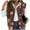 Fannel Vest-Brown, variant on Gamivast Fleece Vest for Women Plus Size Crew Collar Sleeveless Lightweight Jackets with Pockets Loose Fitted Flannel Button Down Outerwear Winter Warm Clothes