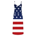 thumbnail image 4 of UPPADA 4th Of July Dress for Women Flag Print Patriotic Sundress Casual Star Striped Sleeveless Dress Maxi Boho Dresses,M, 4 of 8