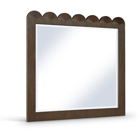 Meridian Furniture Scallop Brown Mirror