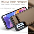 thumbnail image 2 of Feishell for Samsung Galaxy A53 5G Case with Card Holder, Wallet Case for Women Men with RFID Blocking, Durable PU Leather Kickstand Magnetic Clasp Shockproof Phone Case,Brown, 2 of 9