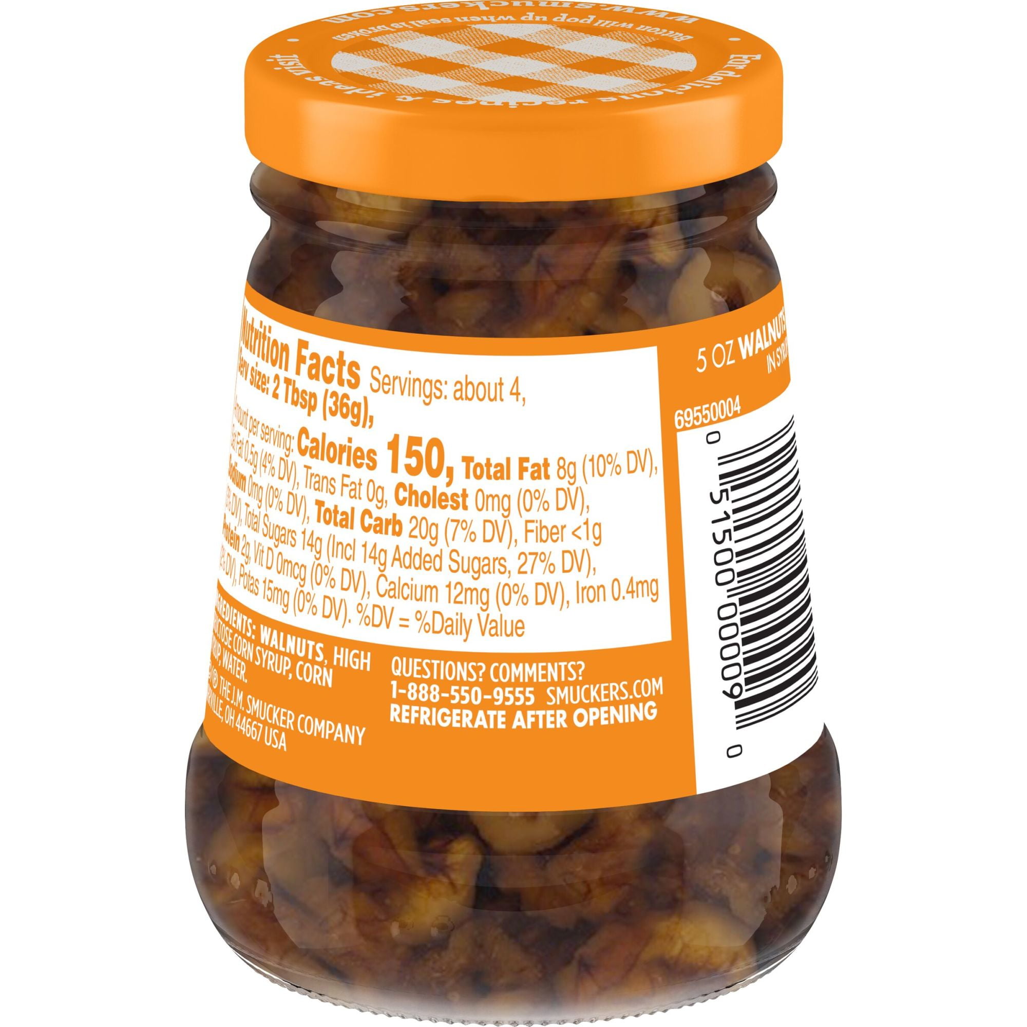 Smucker's Walnuts in Syrup Topping, 5 Ounces