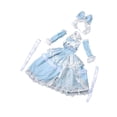 thumbnail image 3 of 1/3 muñeca princesa vestida de ropa de muñeca moda para un regalo de cumpleaños para niños, accesorios de fotos educativos vestidos de vestuario, claro, 3 of 8