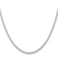 thumbnail image 2 of Solid 925 Sterling Silver Italian 2.2mm Venetian Round Box Chain Necklace Italy, 2 of 2