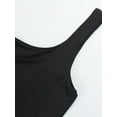 thumbnail image 6 of Women's Square Neck Sleeveless Crop Tops 2024 Cute Double Layer Seamless Slim Fit Tank Tops, 6 of 6