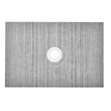 KFFKFF Trousse de Base de Douche, Ensemble de Plateau de Douche 48"x72 Pouces avec Sortie Centrale 6,3 Pouces, Ensembles d'Assemblage de Douche en EPS Ultraléger avec 2 Tissus Résistants à l'Eau, Plateau de Douche à Tiges Dégradées Adapté aux Toilettes