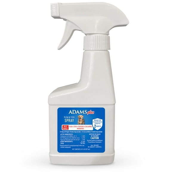 Spray Adams Plus Flea & Tick con Precor para perros y gatos, 240 ml