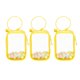 thumbnail image 3 of Bolsa de exhibición de figura transparente Vitrina de mini figura, bolsa de muñeca pequeña, bolsa de muñeca pequeña de PVC con cierre de cremallera Cuadrado Amarillo, 3 of 10