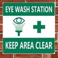 thumbnail image 4 of Emergency Eye Wash Station Stickers 6 Inch Safety Warning Signs for Lab, School or Hospital 8Pcs, 4 of 5