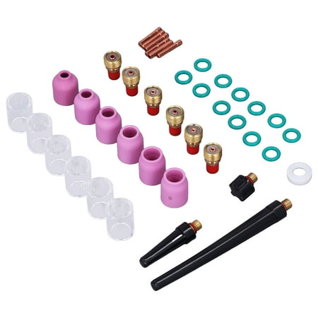 

2024 40Pcs TIG Welding Torch Accessories Kit Collet Alumina Nozzle Gas Len Glass Cup for WP9/20/25