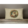 thumbnail image 2 of Pomeranian Christmas Flowers Throw Pillow 12 in x 16 in, 2 of 4