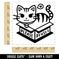 thumbnail image 2 of Please Reuse Recycle Cat Sitting in Box Self-Inking Rubber Stamp Ink Stamper - Black Ink - Large 1-1/2 Inch, 2 of 7