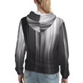 thumbnail image 7 of Xecao Monochrome Abstract Lines Pattern Hoodies for Women Sweatshirts Long Sleeve Sweatshirts Pullover Outfits with Pocket-Small, 7 of 7