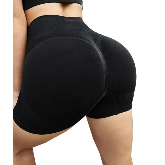 Butt Lifting Shorts for Women Lounge Gym Yoga Shorts(color:Black size S)
