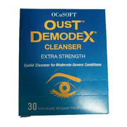 Oust Demodex Cleanser Pre-Moistened Pads 30ct Pack of 2