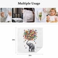 thumbnail image 5 of Cute Elephant Cloth Napkins, Modern Abstract Oil Painting Aesthetic Washable and Reusable Dinner Napkins Set of 4, Table Napkin for Kitchen Party Birthday Wedding Hotel Housewarming 20"x20", 5 of 9