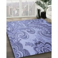 thumbnail image 3 of Ahgly Company Machine Washable Indoor Rectangle Transitional Slate Blue Area Rugs, 2' x 5', 3 of 7