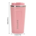 Hjktuzi Glass&Bottle Stainless Steel Coffee Cup Home Office High Appearance Insulated Coffee Cup