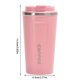 thumbnail image 3 of Utensilios de cocina ionze, taza de café de acero inoxidable, para el hogar y la oficina, de alta calidad, con aislamiento, accesorios de cocina (rosa fuerte), 3 of 3