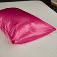 thumbnail image 5 of Move Over Rose Red Satin Pillowcases King, Silk like Satin Pillow Cover Set of 2, Silky Microfiber Solid Pattern, 2 Pack, 5 of 7