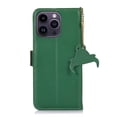 thumbnail image 4 of Tarise iPhone 14 Pro Max Case 6.7 inch, Genuine Leather Card Holder RFID Blocking Shockproof Magnetic Kickstand Luxury Business Case Cover fit for Apple iPhone 14 Pro Max 2022 for Men Women, Green, 4 of 9