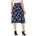 thumbnail image 3 of Unique Bargains Jupe Midi Évasée en Chiffon pour Femmes, Bleu Foncé, S, 3 of 6