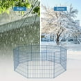 thumbnail image 6 of YRLLENSDAN 24in Tall Foldable Dog Playpen Crate Fence Pet Kennel Play Pen Exercise Cage 8 Panel for Backyard Small Dogs, Blue, 6 of 7