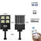 thumbnail image 3 of Farola exterior LED solar comercial 1000000LM | Mando a distancia | Lámpara de área brillante de 800 W | Sensor de movimiento humano | Resistente al agua | Duración de 16 horas | Eficiencia, 3 of 8