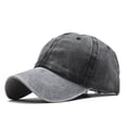 thumbnail image 1 of Gorra de béisbol de algodón puro lavado de color sólido con tablero claro y costuras para hombres y adultos, para padres e hijos, 1 of 6