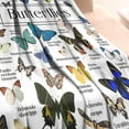 thumbnail image 3 of White Butterfly Name Pattern Blanket,Comfortable Soft Flannel Throw Blanket,All Season,Warm Lightweight Blankets for Sofa Bed Couch Living Room Chair,60"x80", 3 of 4