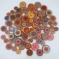 thumbnail image 3 of 100PCS Wooden Decorative Buttons Mixed Printing Flower Buttons 2 Holes Buttons, 3 of 7