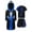 Blue, variant on Oyolan Kids Boys Boxing Uniform 3 Piece Satin Hooded Boxing Robe with Belt and Sports T-shirts Shorts Set Blue 14