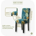 thumbnail image 6 of 4,6,8 Pack Dining Room Chair Covers, Elastic Chair Covers For Dining Room 6 Pack, Parson Chair Covers Set Of 6, Printed Kitchen Chair Protector, Dining Chair Cover Set Of 4,6,8, Teal Leaves, 6 of 6