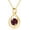 Yellow gold-1-garnet, variant on Sterling Silver Infinity Sapphire Pendant Necklace for Women Gold Plated with September Birthstone, 16"+2" Chain