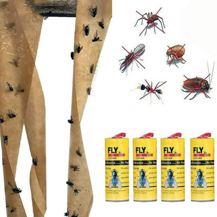 Blarkrus Fly Paper Stickers Catcher Fruit Fly Traps Indoor