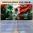 thumbnail image 3 of 1 Pcs 2D Flat License Plate Covers & Frames, Flag of Mexico For Decorative Front, Waterproof For Decoration Aluminum License Plate Covers & Frames Cover For Men Women, 12" X 6", 3 of 7