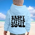 thumbnail image 2 of SGMVNU Graphic Hoodies Teen Girls Kids Boys Cute Long Sleeve Oversized Sweatshirts Pullover Loose Preppy Clothes for Fall Winter Sky Blue Size 4-5 Years, 2 of 7