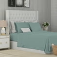 thumbnail image 2 of Color Sense Cotton Rich Bedsheet Set, 800 Thread Count Wrinkle Resistant, Quick Dry, Soft & Smooth 4-Piece Set Full Aqua, 2 of 4