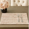 thumbnail image 2 of Fennco Styles Modern Fringe Stripe Cotton Table Placemats 13"W x 19"L, Set of 4 - Decorative Table Mats for Home Décor, Dining Table, Banquet, Everyday Use and Special Occasion, 2 of 4