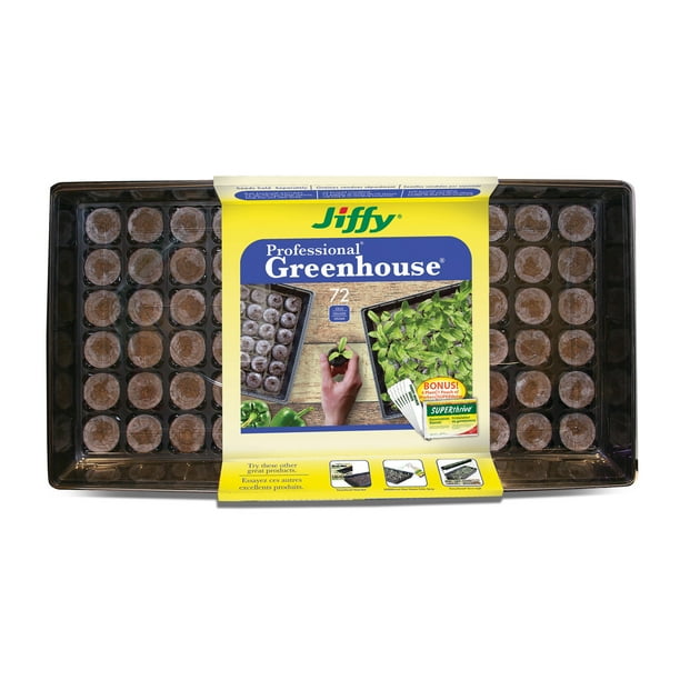 Jiffy Professional Seed Starting Greenhouse with 72 Biodegradable 36mm