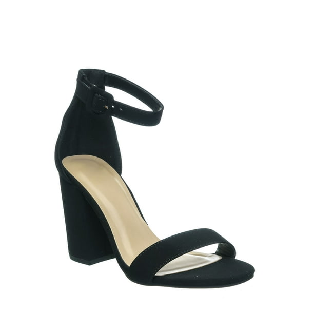 My Delicious Shoes - Iris Open Toe Chunky Heel Sandals - Womens 2 Piece ...