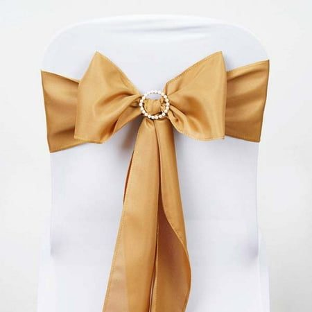 Efavormart 5 Pcs Polyester Chair Sashes Tie Bows For Wedding