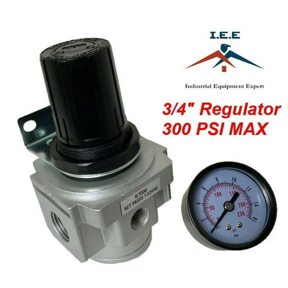 New Air Pressure 3/4" Regulator for compressor compressed air & free gauge