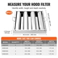 thumbnail image 3 of Commercial Range Hood Filter 15.5Wx19.5H Inch Stainless Steel Baffle, 3 of 7