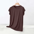 thumbnail image 4 of Njagoc3 Women's V Neck Lounge Set Short Sleeve Top with Contrast Piping and Shorts 2 Piece Summer Sleepwear, 4 of 6