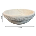 thumbnail image 5 of Bread Fermentation Basket with Cloth Bag Prevent Volatilization Natural Rattan Braided Bread Proofing Basket Sourdough Starter Bowl Baking Gift, 5 of 8