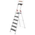 thumbnail image 1 of Hailo Folding 6 Step Non-Slip Ladder for Home & Kitchen, L100, Silver/Black, 1 of 11