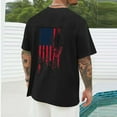 thumbnail image 3 of T-Shirts for Men Short Sleeve Round-Neck Independence Day Print Casual Shirts Black XXXL, 3 of 5