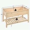thumbnail image 7 of Alden design 2 Tiers Wood Elevated Raised Garden Bed Planter Box for Vegetables Flowers Herbs Outdoor/Indoor, 7 of 7