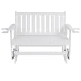 thumbnail image 4 of Innovaze Poly Lumber Patio Glider, Durable HIPS Material, Weather-Resistant Swing Bench for Outdoor Porch Garden (White, 2-Seater), 4 of 12